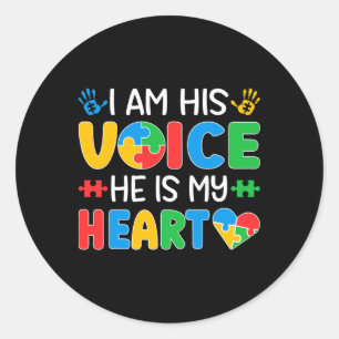 Sticker Rond Autistic Maman Autistic Papa Sensibilisation sur l