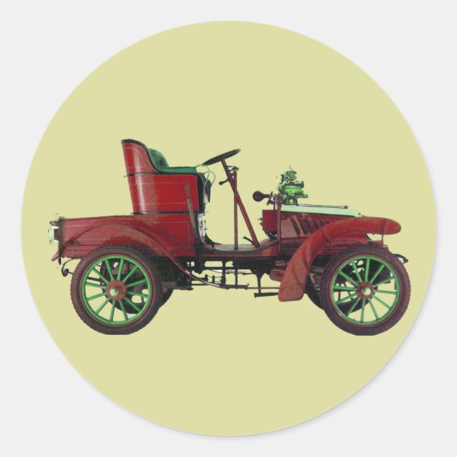 STICKER ROND AUTO-RESTAURATION, AUTOMOBILE (Devant)