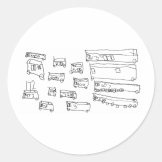 Sticker Rond Autobus