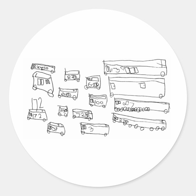 Sticker Rond Autobus (Devant)