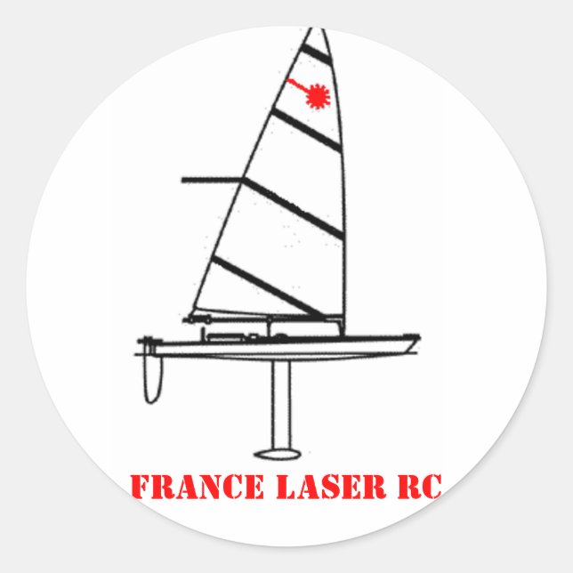 Sticker Rond Autocolant rond FRANCE LASER RC (Devant)