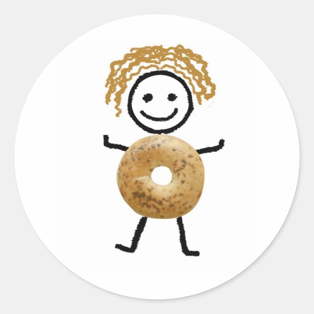 Sticker Rond Autocollant-cadeau juif (Devant)