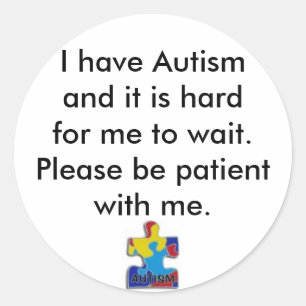 Sticker Rond autocollant, j'ai Autismand que c'est hardfor je…