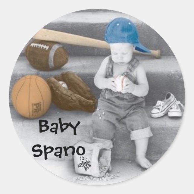 Sticker Rond autocollant, logo, Spano bébé (Devant)