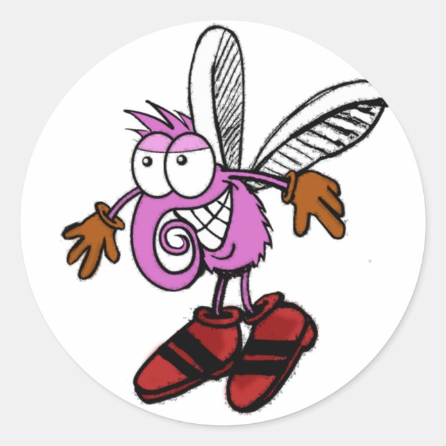 Sticker Rond autocollant_Mosquito (Devant)