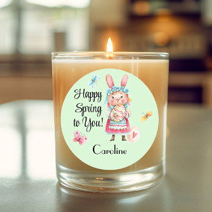 Sticker Rond Autocollant, Nom Lapine Ms de 3 pouces adorable