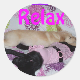 Sticker Rond autocollant, Relax
