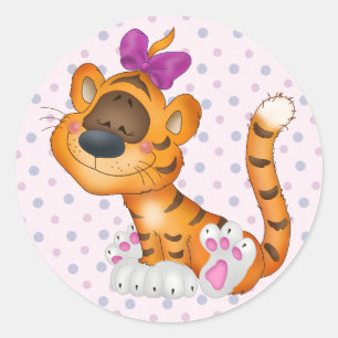 Sticker Rond Autocollant/tigre