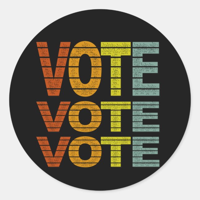 Sticker Rond autocollant-vote (Devant)