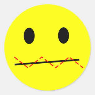 Sticker Rond 'AUTOCOLLANTS de VISAGE de contrôle des impulsion