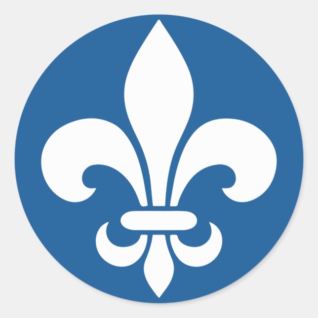 Sticker Rond AutocollantX20 Fleur de lys français métal antique (Devant)