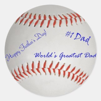 Sticker Rond Autographe de baseball