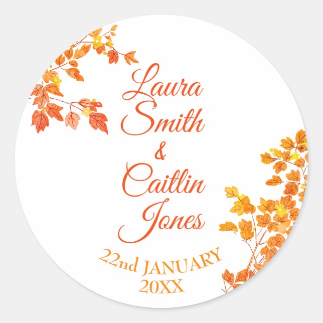 Sticker Rond Automne (Devant)
