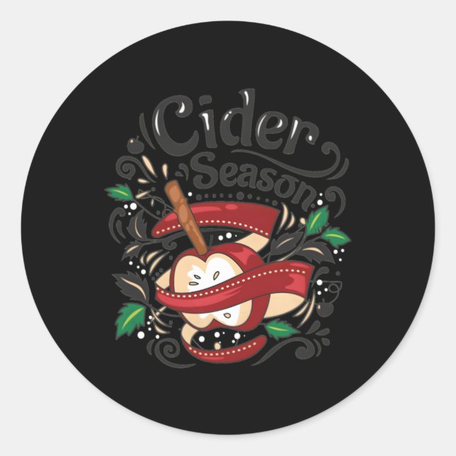 Sticker Rond Automne Automne Cider (Devant)