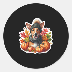 Sticker Rond Automne Cirnecho Dell’etna Propriétaire de chien A