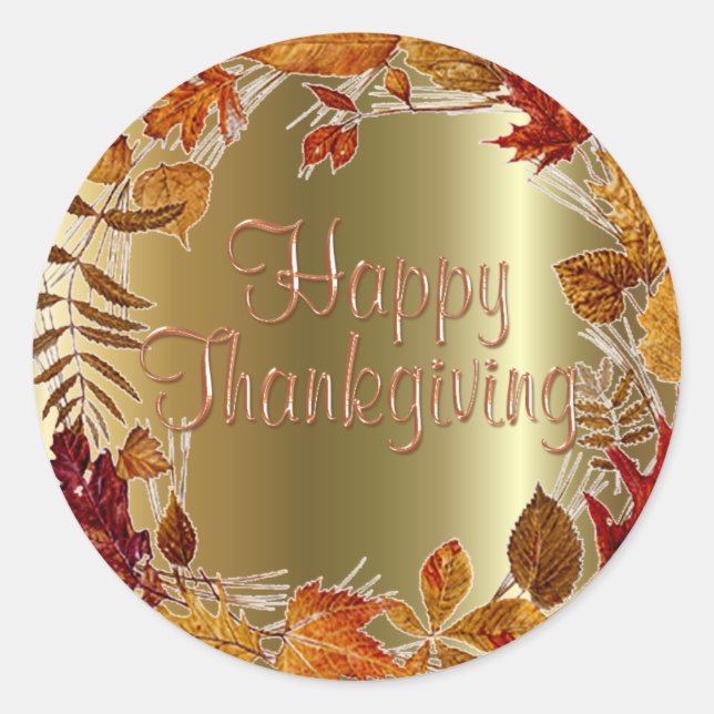 Sticker Rond AUTOMNE LAISSE WREATH par SHARON SHARPE (Devant)