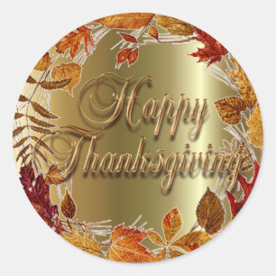 Sticker Rond AUTOMNE LAISSE WREATH par SHARON SHARPE