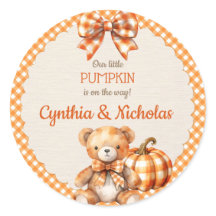 Automne Plaid Teddy Bear Citrouille Feuilles