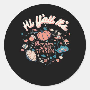 Sticker Rond Automne Saison Collection Y’all C’est Citrouille S