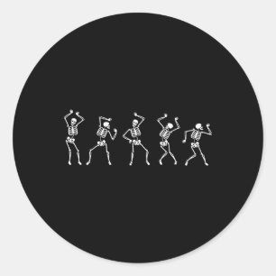 Sticker Rond Automne Sketon Danser