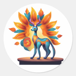 Sticker Rond Automne unique Alebrije