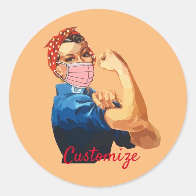 Sticker Rond Autonomisation féminine masquée Thunder_Cove (Devant)