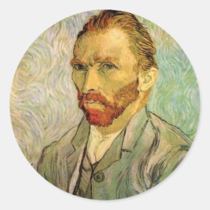 Sticker Rond Autoportrait de Vincent van Gogh, Beaux-Arts Vinta