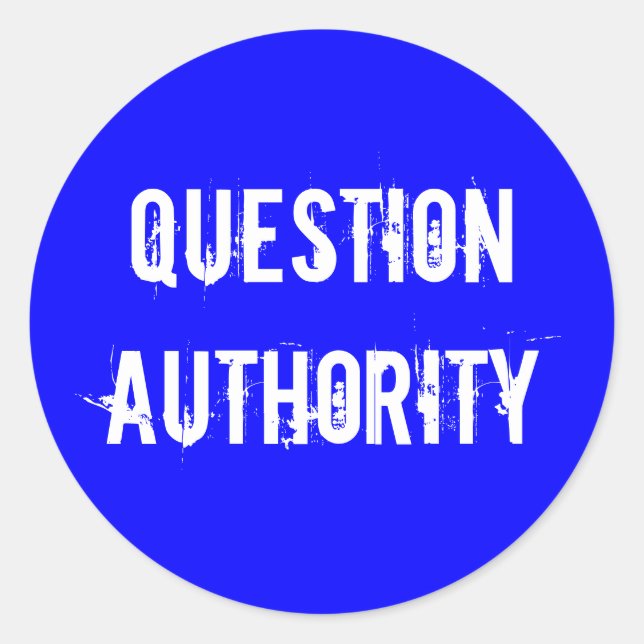 STICKER ROND AUTORITÉ DES QUESTIONS (Devant)