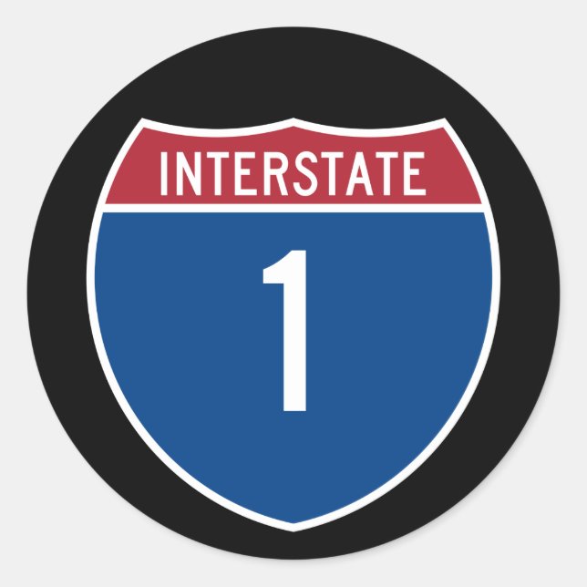 Sticker Rond Autoroute 1 (Devant)