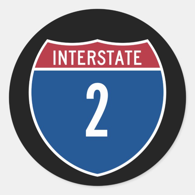 Sticker Rond Autoroute 2 (Devant)