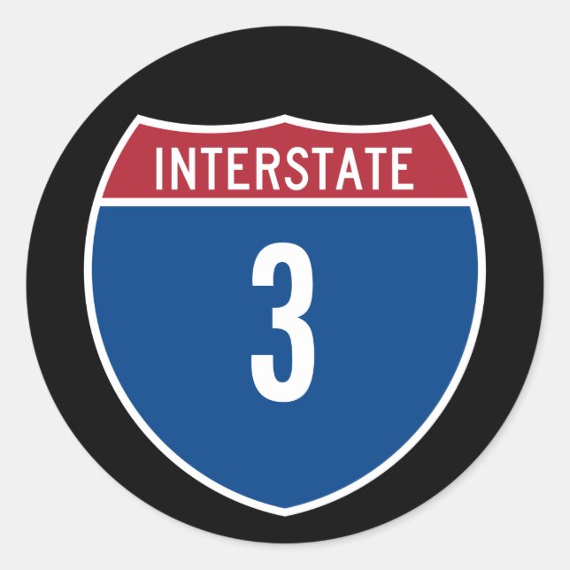 Sticker Rond Autoroute 3 (Devant)