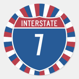 Sticker Rond Autoroute 7