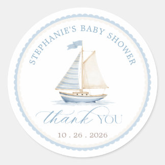 Sticker Rond Autour de «C'est un garçon» Baby Shower Autocollan
