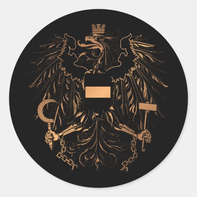 Sticker Rond Autriche (Devant)