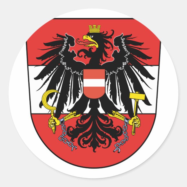 Sticker Rond Autriche mixte, Autriche (Devant)