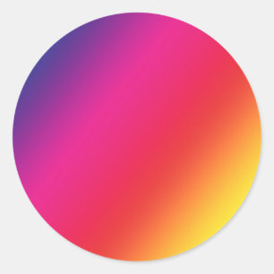 Sticker rond aux couleurs arc-en-ciel
