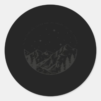 Sticker Rond Aux Étoiles Qui Écoutent Et Les Rêves T Sont Answe