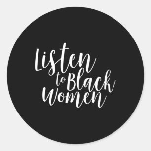 Sticker Rond Aux Femmes Noires Intersectio Bipoc Féministe