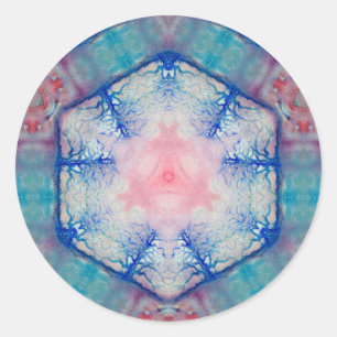 Sticker Rond AVALON Dame du lac, Réflexions magiques de l'eau