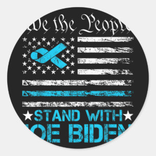 Sticker Rond Avec Joe Biden Espérons Que Nous Les Gens Prions P