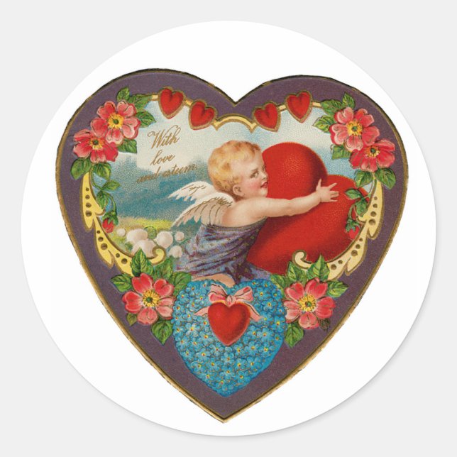Sticker Rond Avec l'amour et l'amour (Devant)