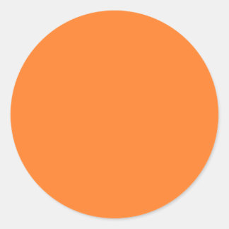Sticker Rond Avec Rien Sur Elle Sauf Couleur - Orange
