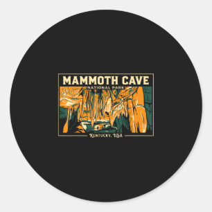 Sticker Rond Aventure au parc national vintage de Mammoth Cave