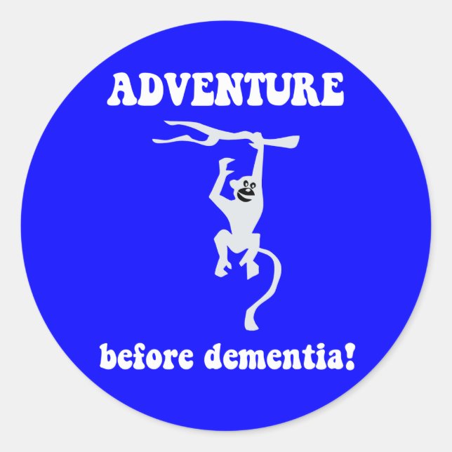 Sticker Rond aventure avant la démence (Devant)