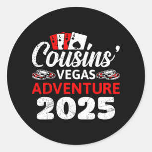 Sticker Rond Aventure Cousins Vegas 2025 Las Vegas