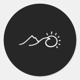 Sticker Rond Aventure de randonnée pour explorateurs de plein a