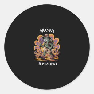 Sticker Rond Aventure de randonnée rétro Mesa Arizona sentier C