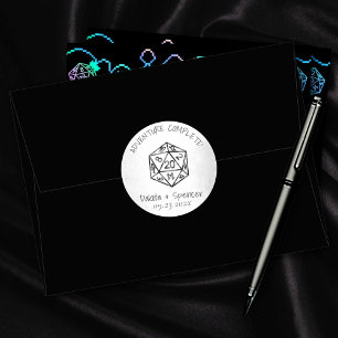Sticker Rond Aventure RPG terminée   Dés Tabletop Classique