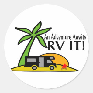Sticker Rond Aventure RV