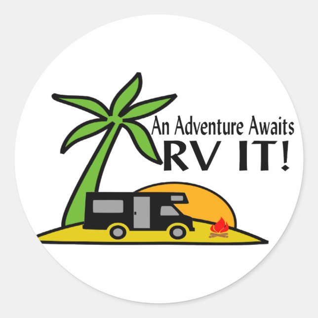 Sticker Rond Aventure RV (Devant)